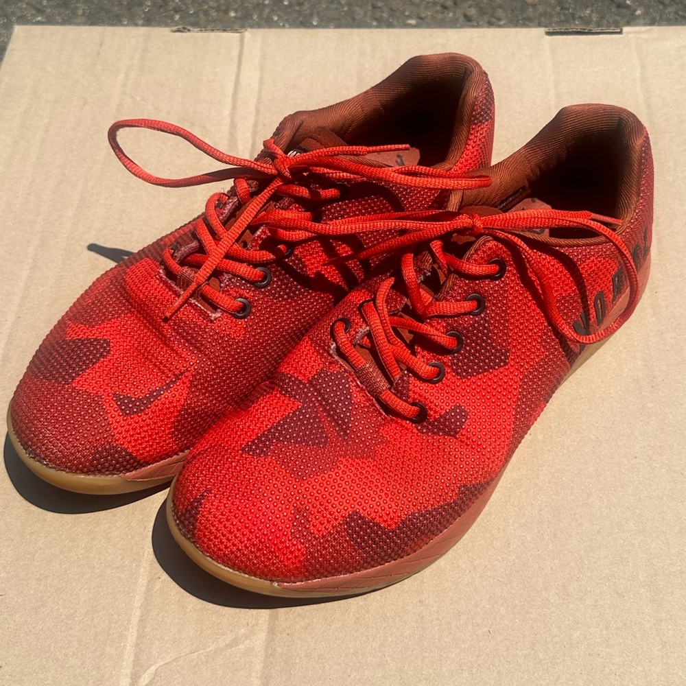 NoBull Project Fire (Red) Camouflage Trainer, (Men's 10, Women's 12)